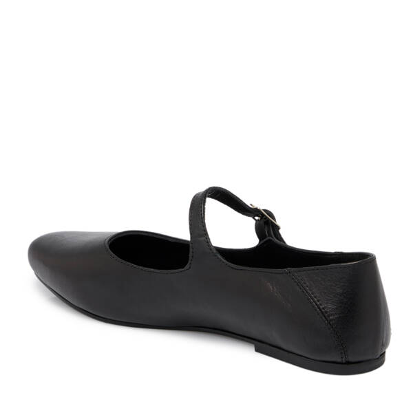 Siyah Deri Kadın Babet - K25S1BB68352-A23 - 2