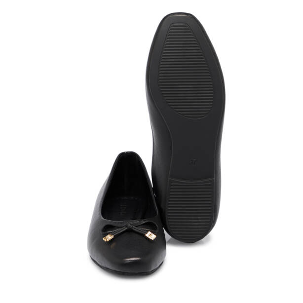 Siyah Deri Kadın Babet - K25S1BB68353-A23 - 4