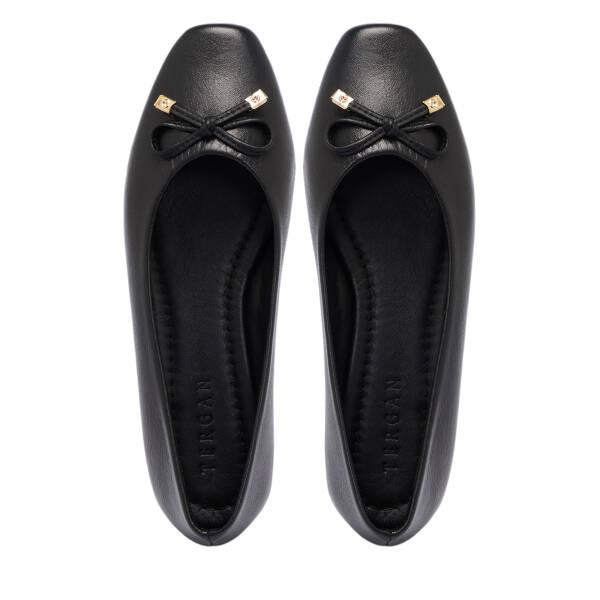 Siyah Deri Kadın Babet - K25S1BB68353-A23 - 5