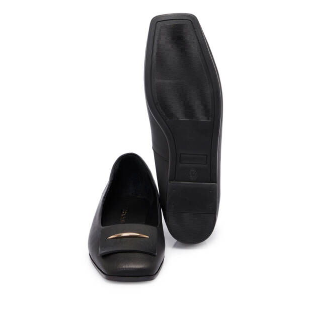 Siyah Deri Kadın Babet - K25S1BB68360-A23 - 4