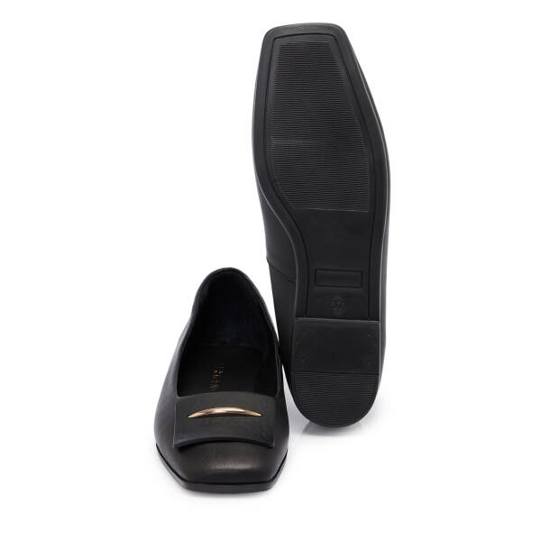 Siyah Deri Kadın Babet - K25S1BB68360-A23 - 4