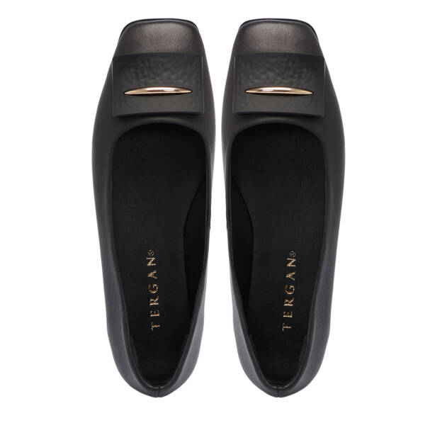 Siyah Deri Kadın Babet - K25S1BB68360-A23 - 5