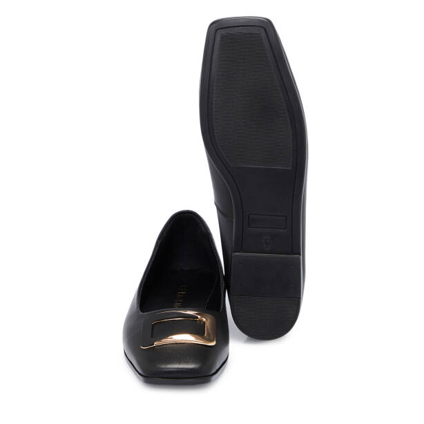 Siyah Deri Kadın Babet - K25S1BB68361-A23 - 4