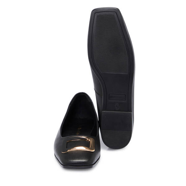 Siyah Deri Kadın Babet - K25S1BB68361-A23 - 4