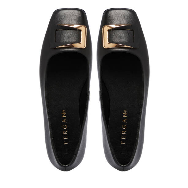 Siyah Deri Kadın Babet - K25S1BB68361-A23 - 5