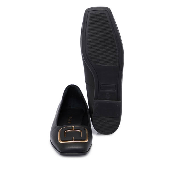 Siyah Deri Kadın Babet - K25S1BB68362-A23 - 4