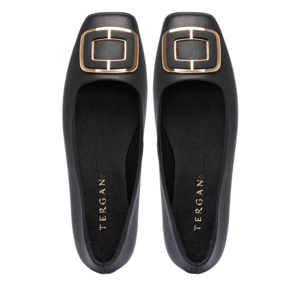 Siyah Deri Kadın Babet - K25S1BB68362-A23 - 5