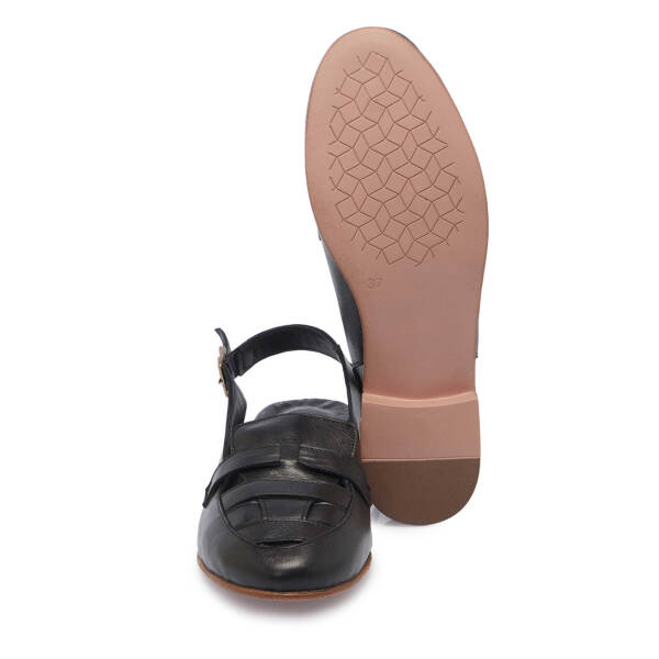 Siyah Hakiki Deri Kadın Babet - K25Y1AY67884-A23 - 4