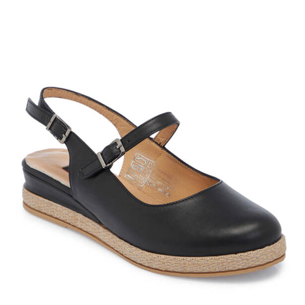 Siyah Hakiki Deri Kadın Babet - K25Y1AY67907-A23 - 2