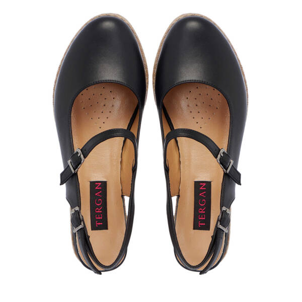 Siyah Hakiki Deri Kadın Babet - K25Y1AY67907-A23 - 5