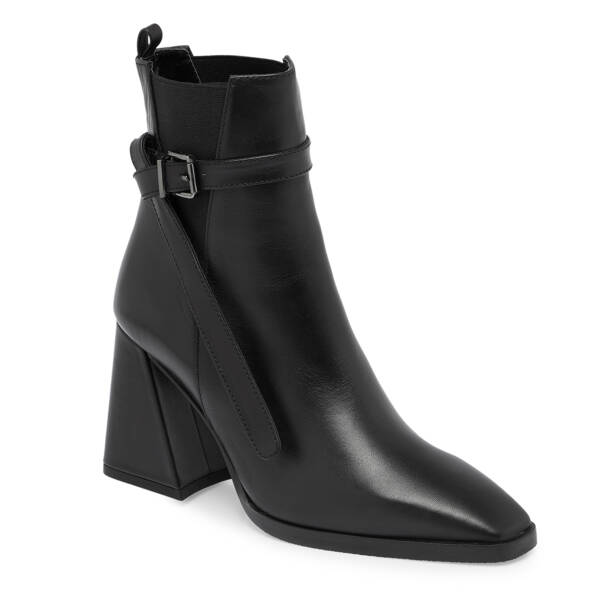 Siyah Deri Kadın Bot - K23K1BT66860-C59 