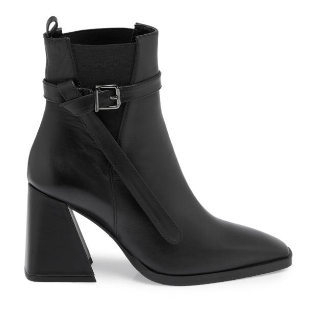 Siyah Deri Kadın Bot - K23K1BT66860-C59 - 3