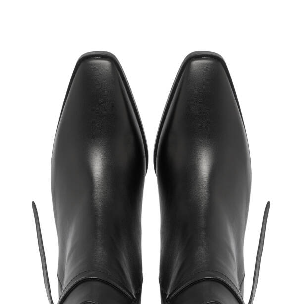 Siyah Deri Kadın Bot - K23K1BT66860-C59 - 5