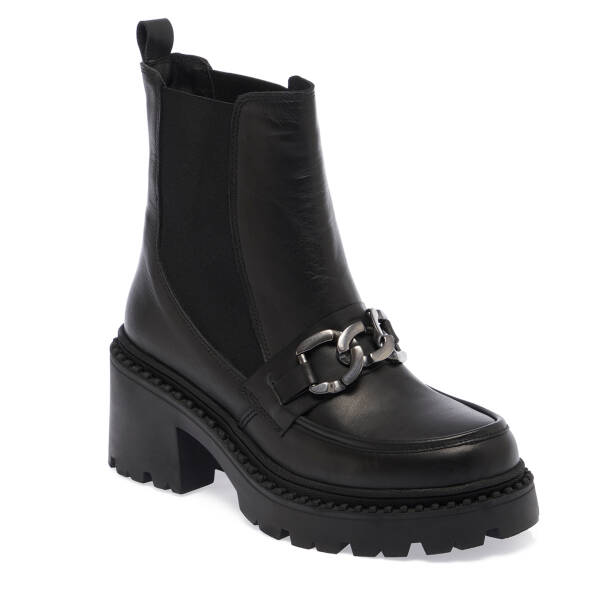 Siyah Deri Kadın Bot - K23K1BT66866-A23 