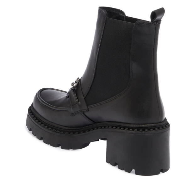 Siyah Deri Kadın Bot - K23K1BT66866-A23 - 2