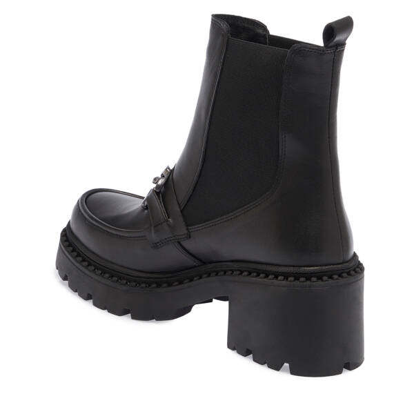 Siyah Deri Kadın Bot - K23K1BT66866-A23 - 2