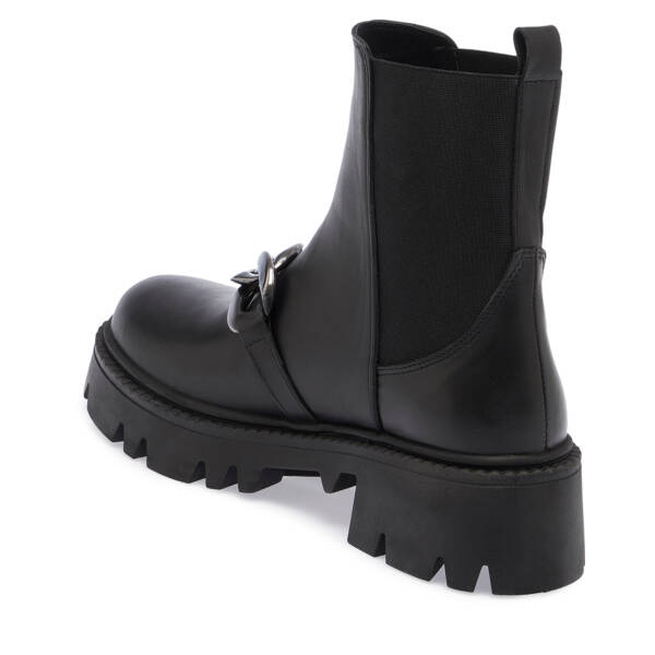 Siyah Deri Kadın Bot - K23K1BT66869-A23 - 2