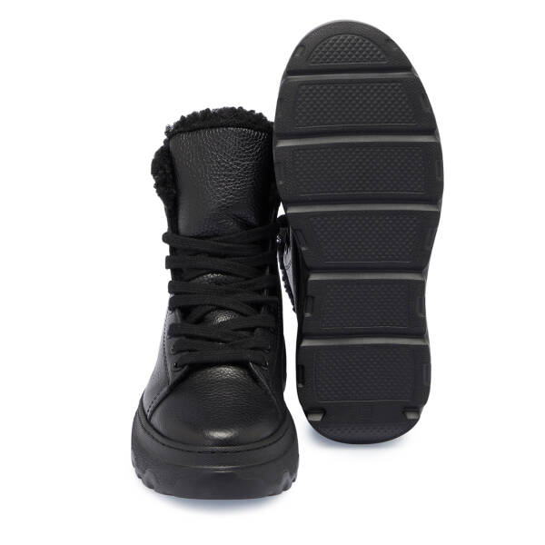 Siyah Deri Kadın Bot - K23K1BT66918-A41 - 4