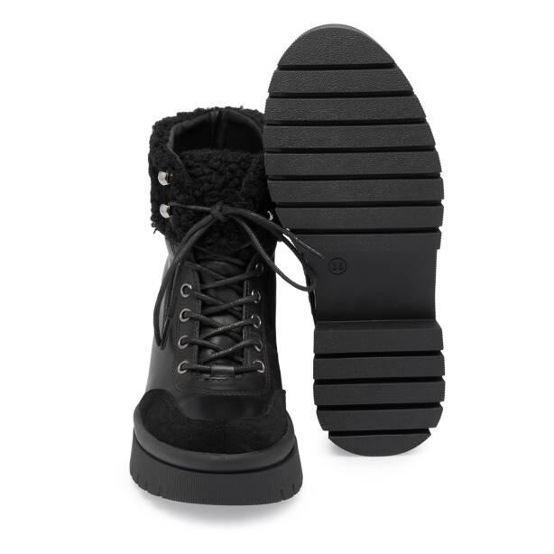 Siyah Deri Kadın Bot - K23K1BT66941-A23 - 4