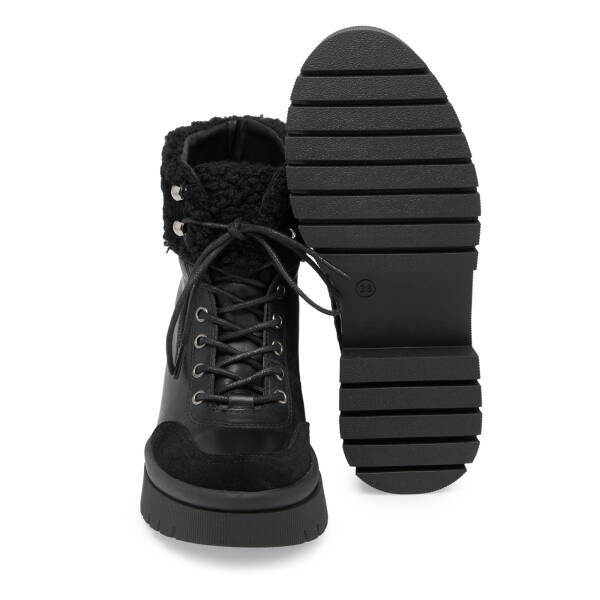 Siyah Deri Kadın Bot - K23K1BT66941-A23 - 4