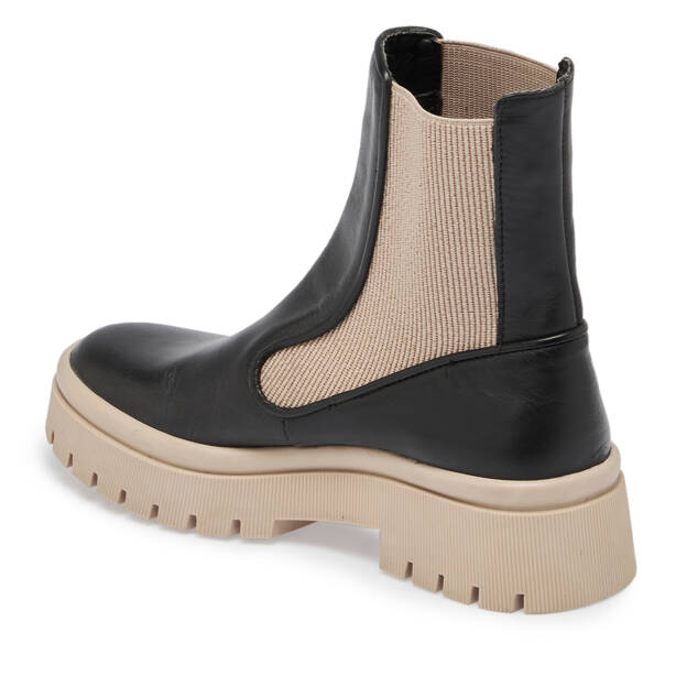 Siyah Deri Kadın Bot - K23K1BT66942-A55 - 2