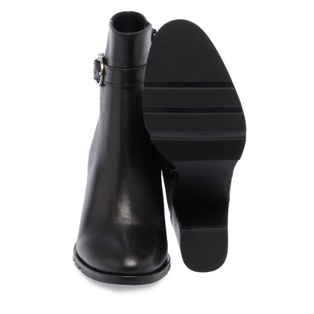 Siyah Deri Kadın Bot - K23K1BT67037-C59 - 4