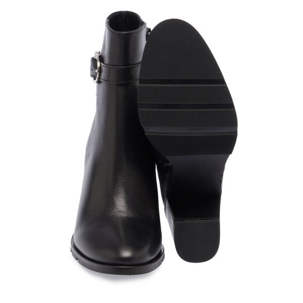Siyah Deri Kadın Bot - K23K1BT67037-C59 - 4