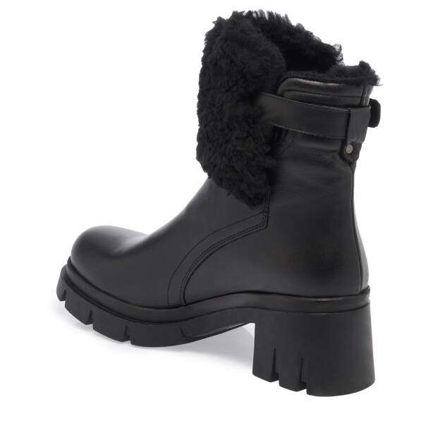 Siyah Deri Kadın Bot - K23K1BT67217-A23 - 2