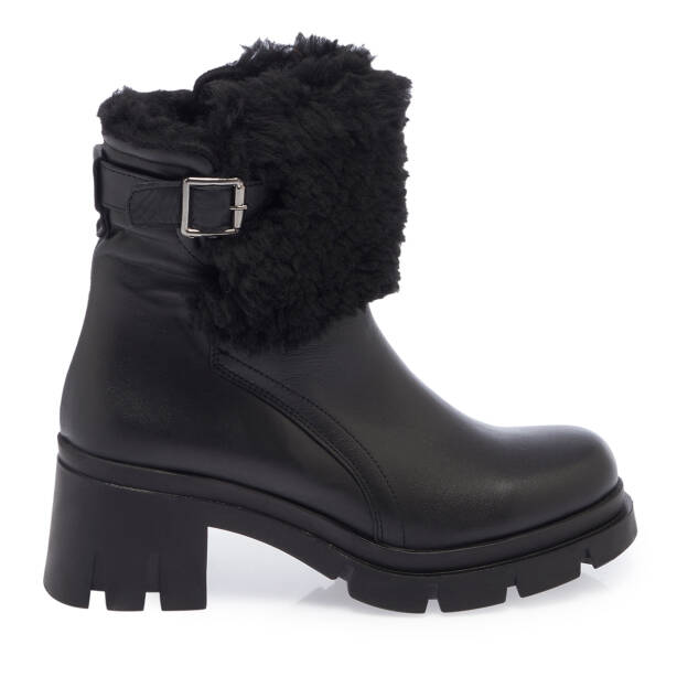 Siyah Deri Kadın Bot - K23K1BT67217-A23 - 3