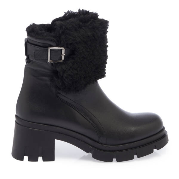 Siyah Deri Kadın Bot - K23K1BT67217-A23 - 3