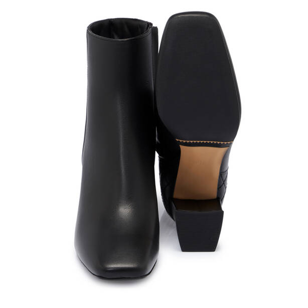 Siyah Deri Kadın Bot - K25K1BT68130-A23 - 4