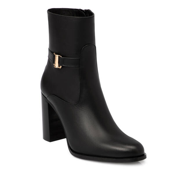 Siyah Deri Kadın Bot - K25K1BT68131-A23 