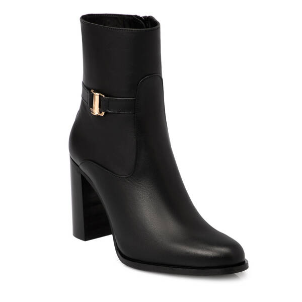 Siyah Deri Kadın Bot - K25K1BT68131-A23 - 1