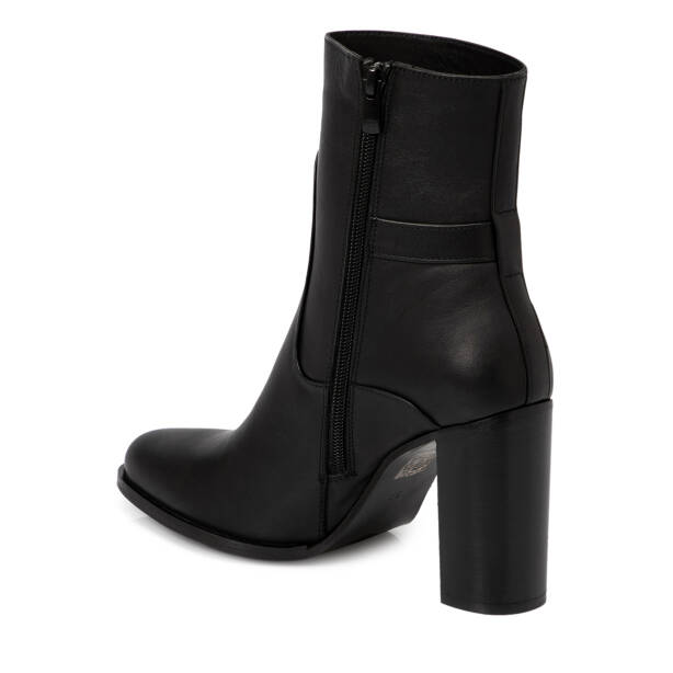 Siyah Deri Kadın Bot - K25K1BT68131-A23 - 2