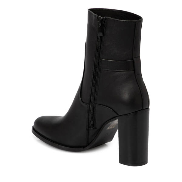 Siyah Deri Kadın Bot - K25K1BT68131-A23 - 2