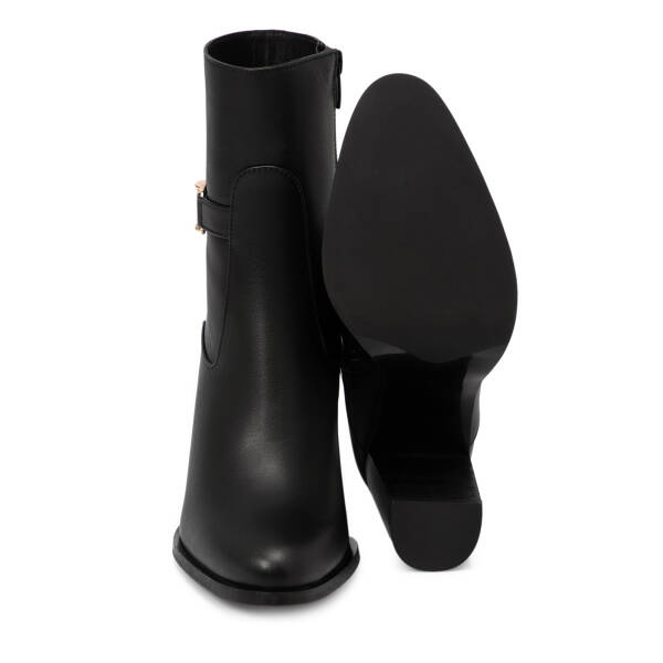 Siyah Deri Kadın Bot - K25K1BT68131-A23 - 4