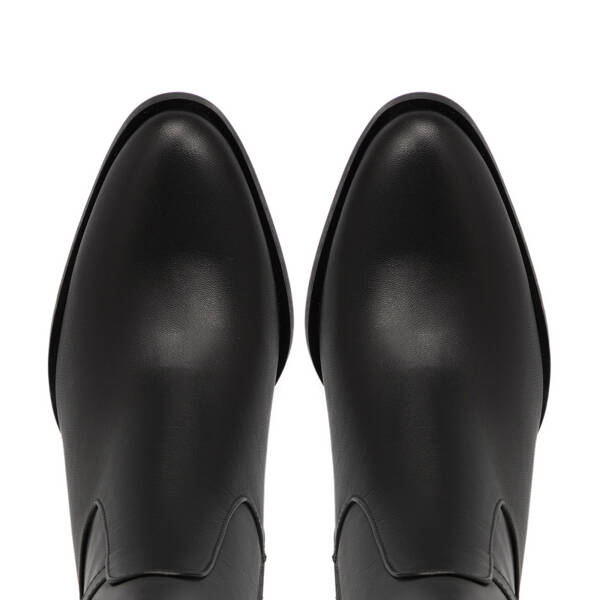 Siyah Deri Kadın Bot - K25K1BT68131-A23 - 5