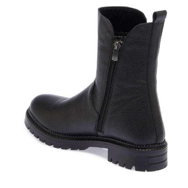 Siyah Deri Kadın Bot - K25K1BT68144-A41 - 2