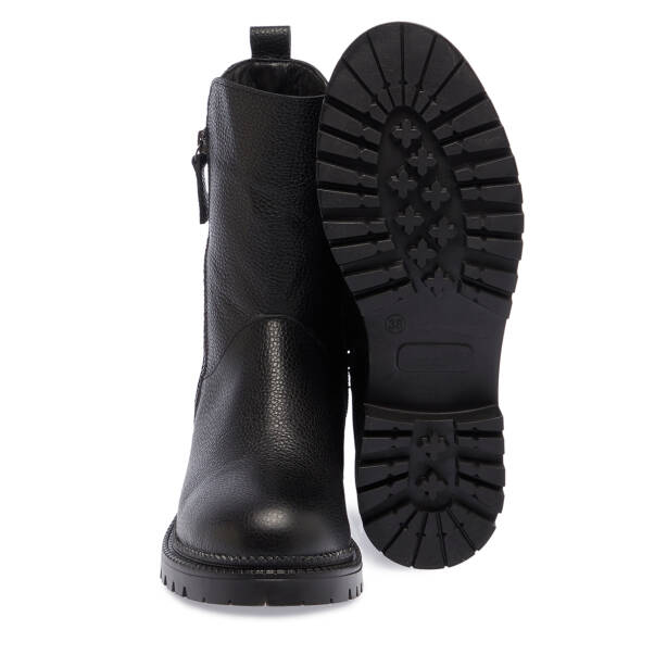 Siyah Deri Kadın Bot - K25K1BT68144-A41 - 4