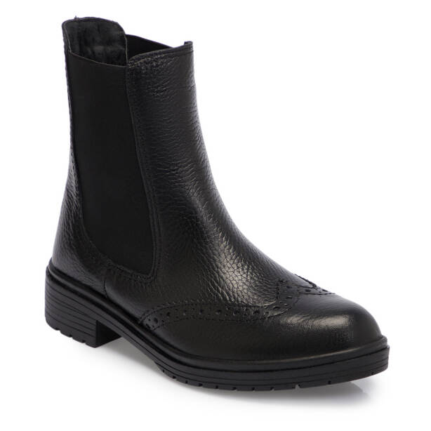 Siyah Deri Kadın Bot - K25K1BT68145-A41 