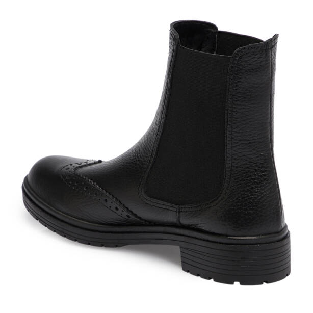 Siyah Deri Kadın Bot - K25K1BT68145-A41 - 2