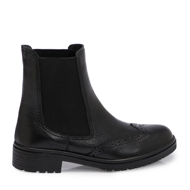 Siyah Deri Kadın Bot - K25K1BT68145-A41 - 3