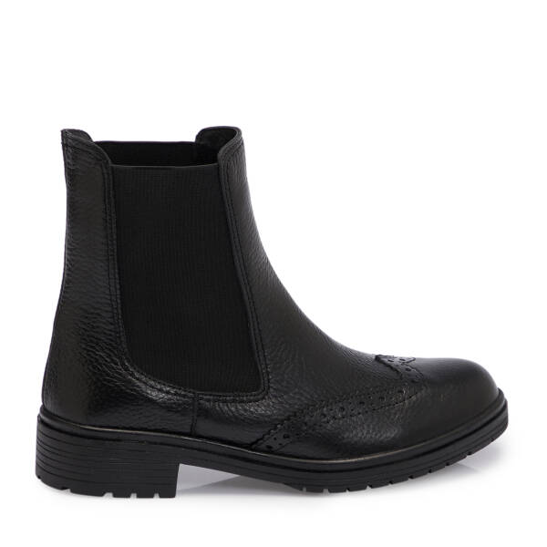 Siyah Deri Kadın Bot - K25K1BT68145-A41 - 3