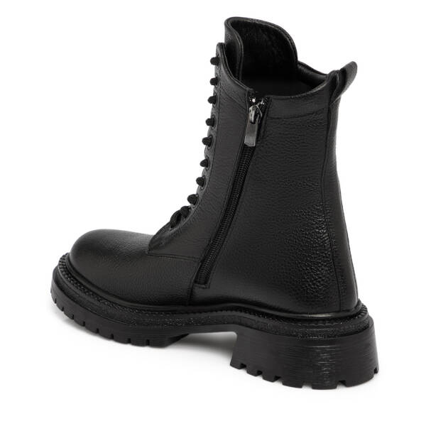 Siyah Deri Kadın Bot - K25K1BT68146-A41 - 2