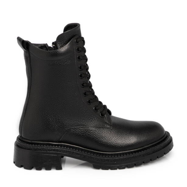 Siyah Deri Kadın Bot - K25K1BT68146-A41 - 3