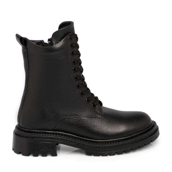 Siyah Deri Kadın Bot - K25K1BT68146-A41 - 3