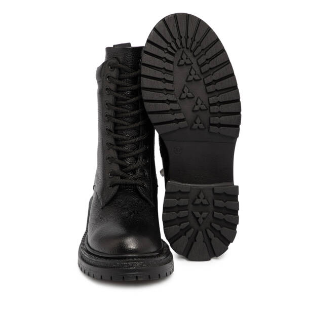 Siyah Deri Kadın Bot - K25K1BT68146-A41 - 4