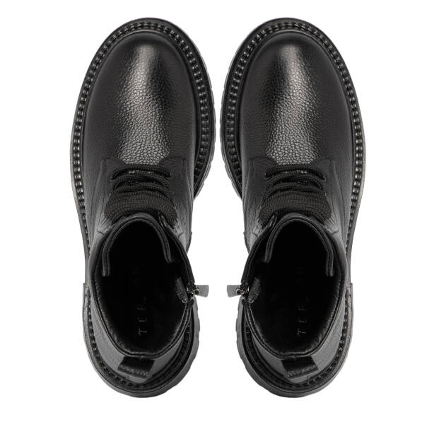 Siyah Deri Kadın Bot - K25K1BT68146-A41 - 5