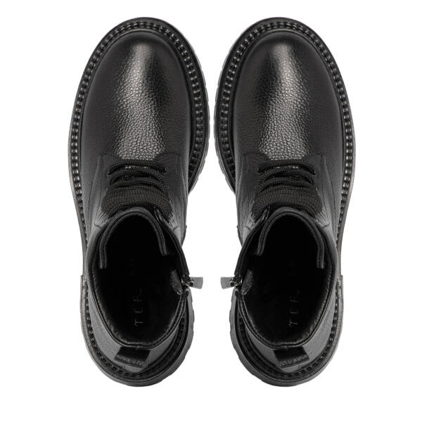 Siyah Deri Kadın Bot - K25K1BT68146-A41 - 5