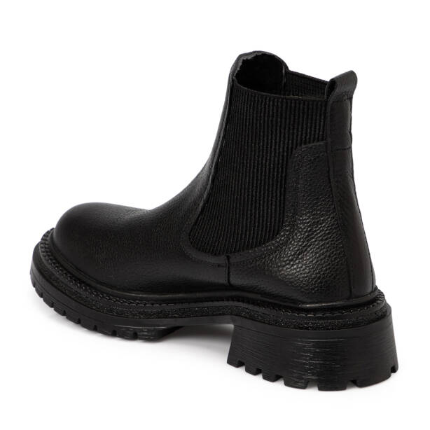 Siyah Deri Kadın Bot - K25K1BT68147-A41 - 2